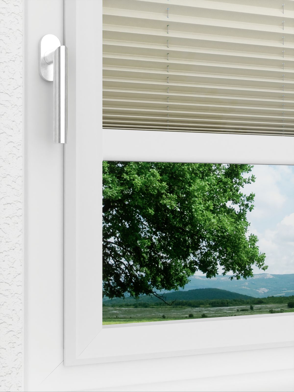 Detailansicht LYSEL HOME Plissee 125A Elva Krepp