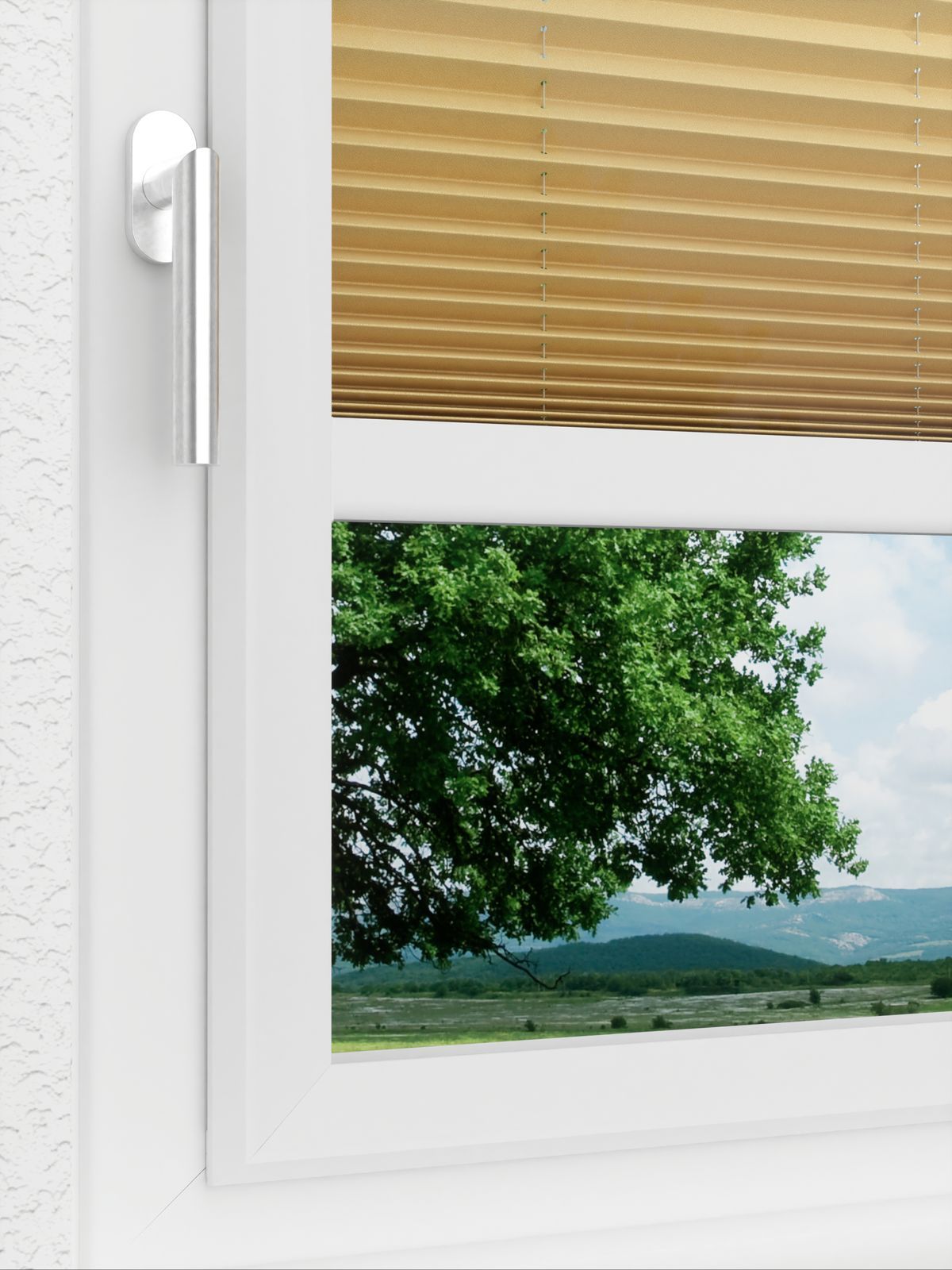 Detailansicht LYSEL HOME Plissee 225A Elva Krepp