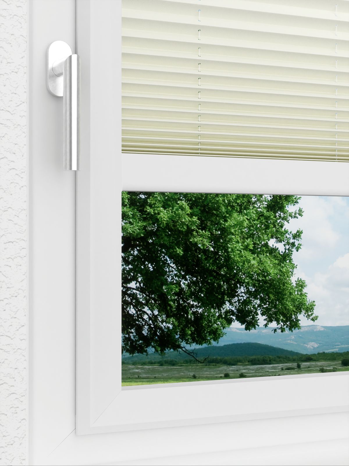 Detailansicht LYSEL HOME Plissee 140B Elva Krepp Pearl