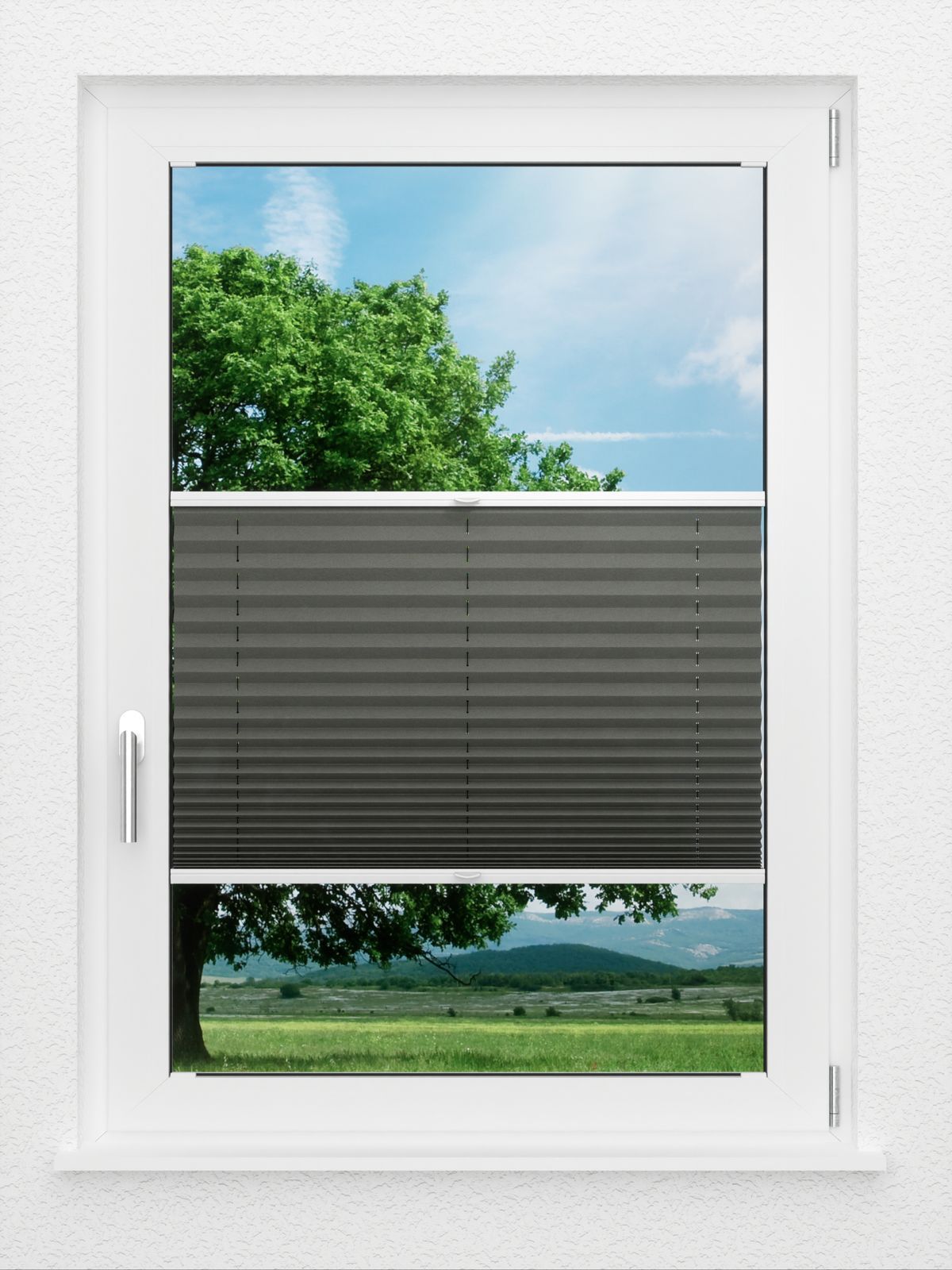 Detailansicht LYSEL HOME Plissee 208A Elva Krepp