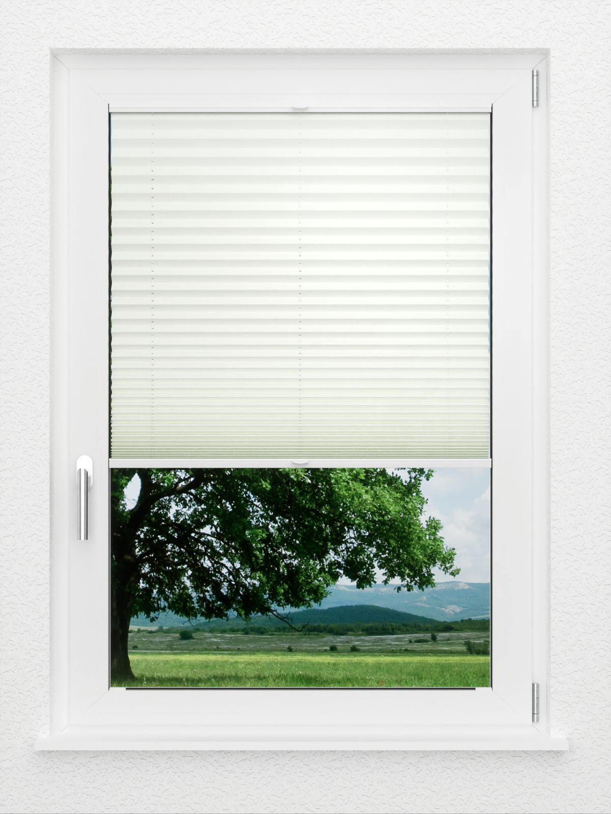 Detailansicht LYSEL HOME Plissee 132A Elva Krepp