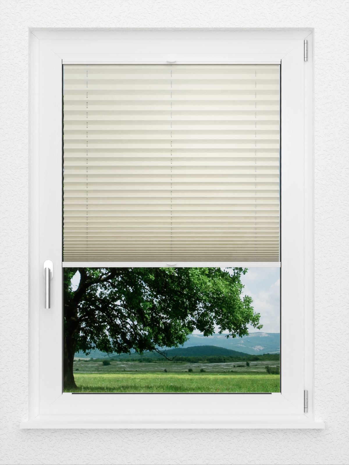 Detailansicht LYSEL HOME Plissee 125A Elva Krepp