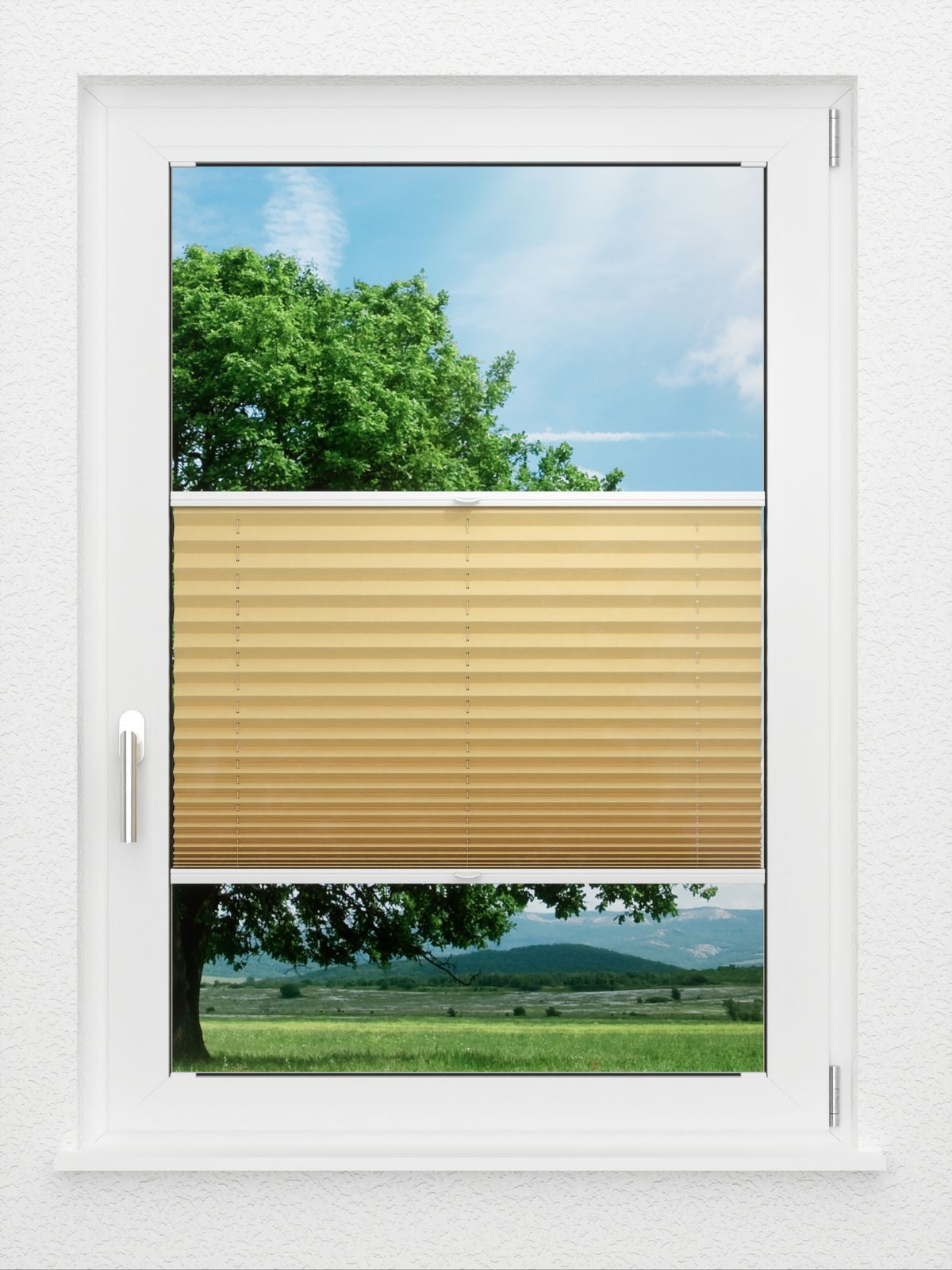 Detailansicht LYSEL HOME Plissee 225A Elva Krepp