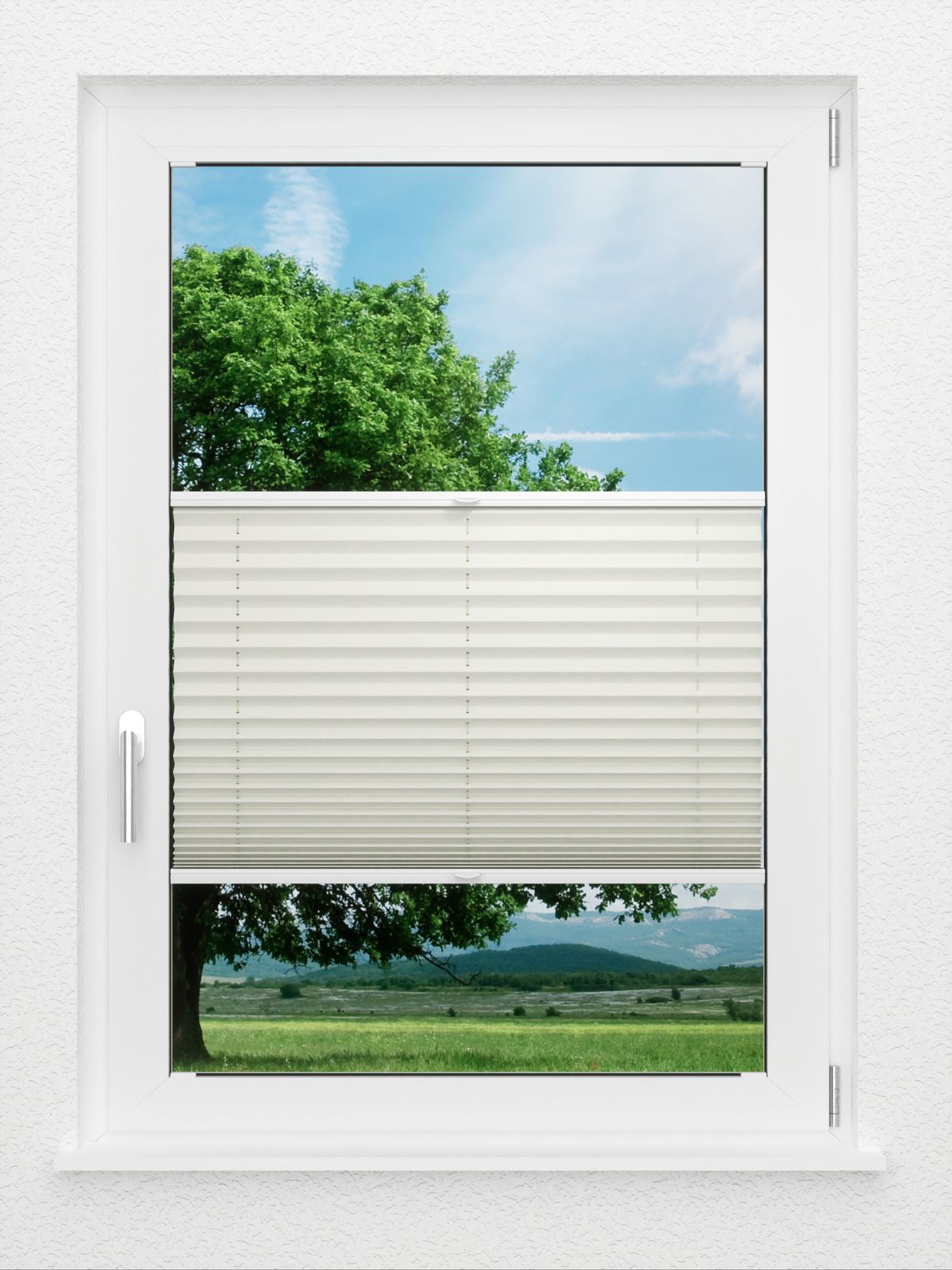 Detailansicht LYSEL HOME Plissee 219A Elva Krepp BO