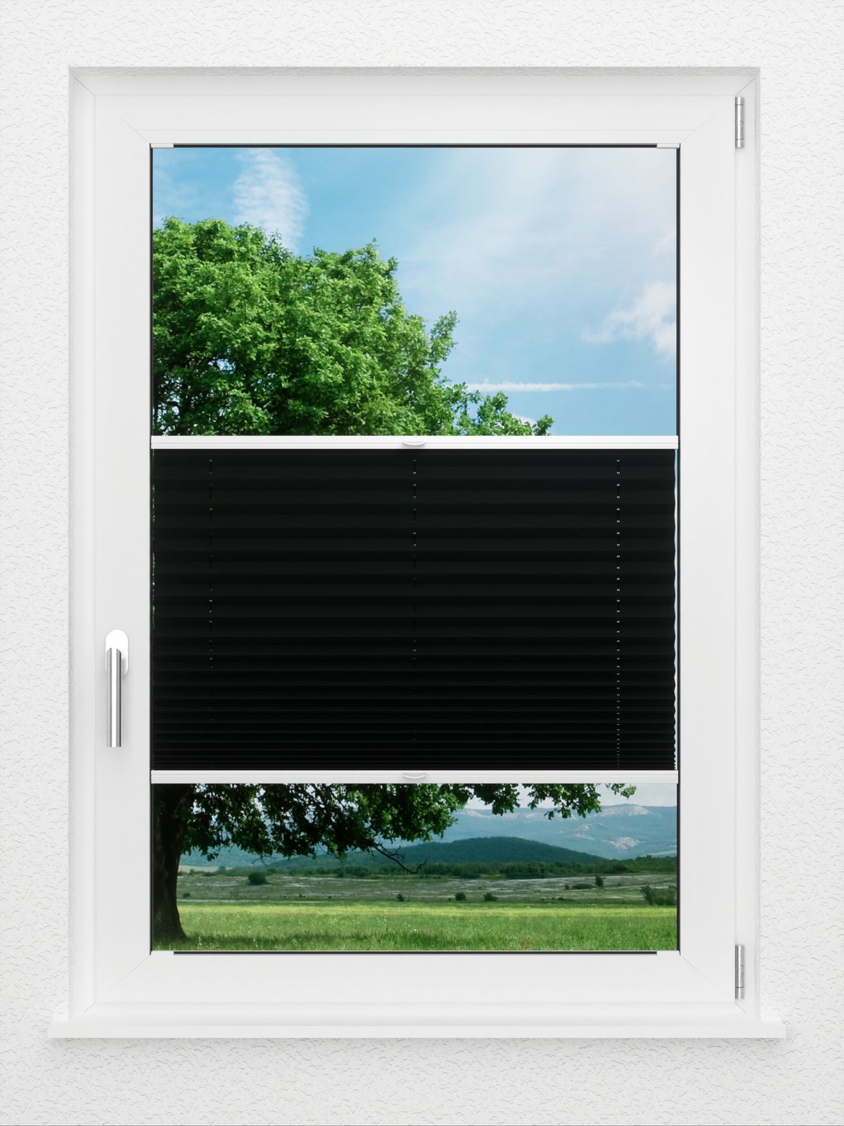Detailansicht LYSEL HOME Plissee 240A Elva Krepp Pearl