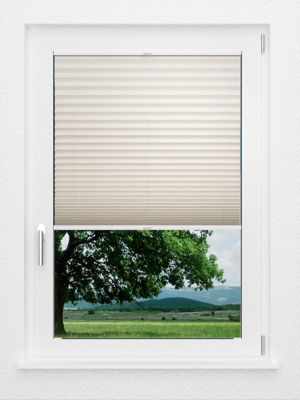 Detailansicht LYSEL HOME Plissee 141A Bari Crush Pearl