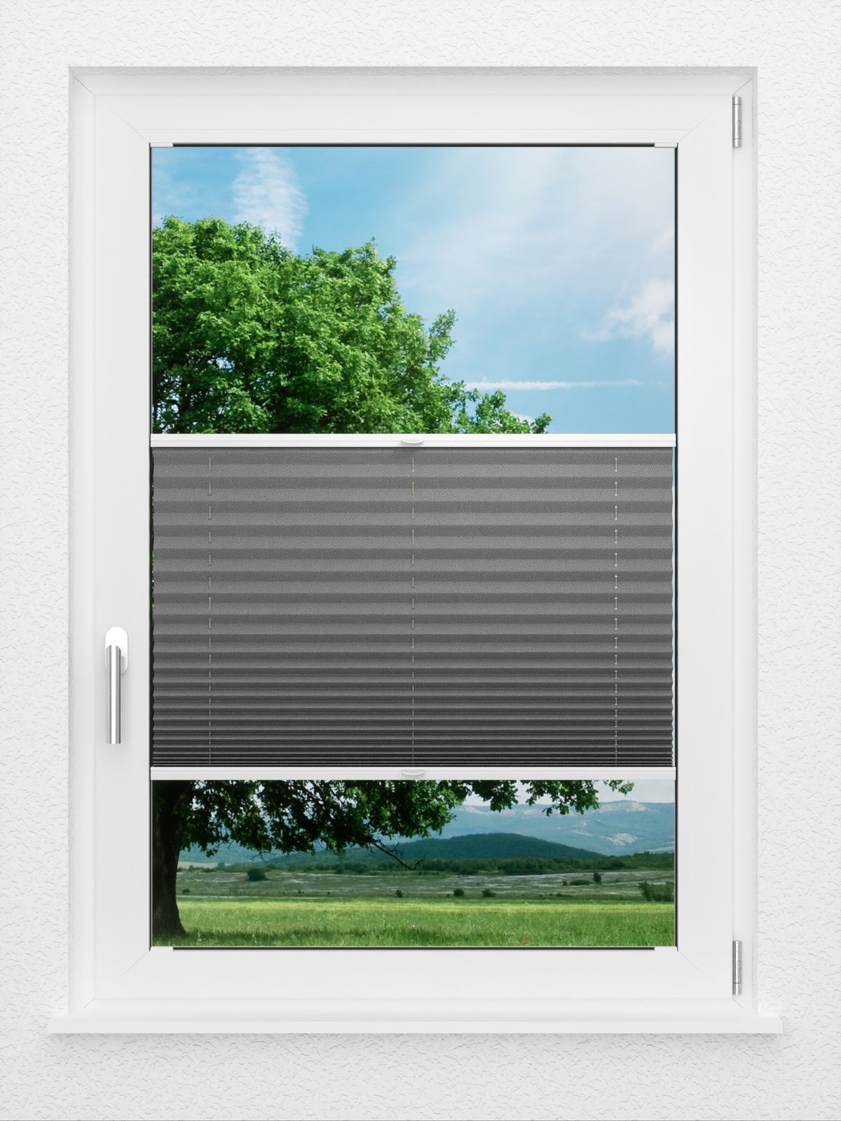 Detailansicht LYSEL HOME Plissee 302A Milla Krepp