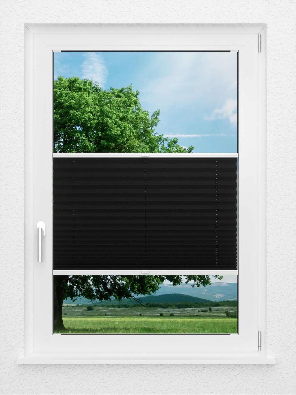 Detailansicht LYSEL HOME Plissee 238B Elva Krepp BO