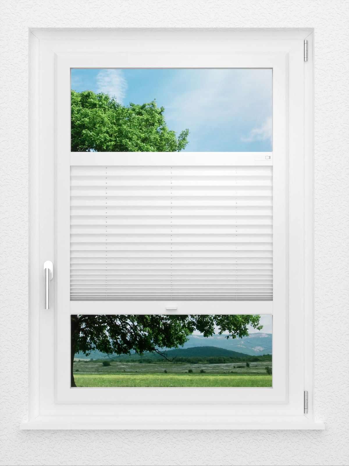 Detailansicht LYSEL HOME Plissee 209B Elva Krepp Pearl