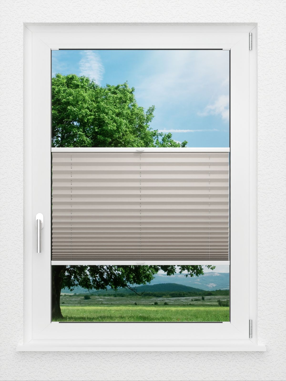 Detailansicht LYSEL HOME Plissee 128B Elva Krepp