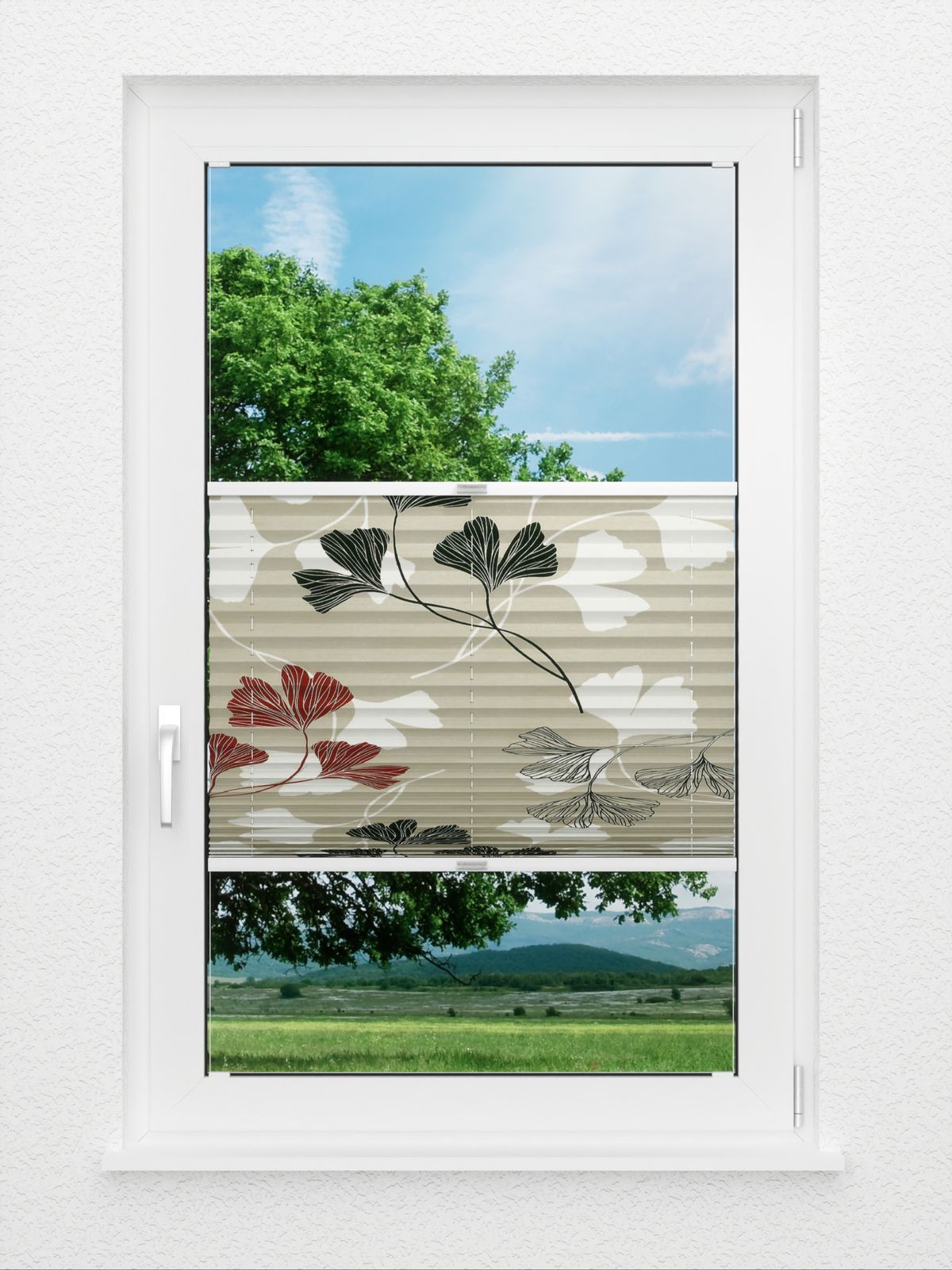 Detailansicht Plissee Ginkgo Tree 1221vs