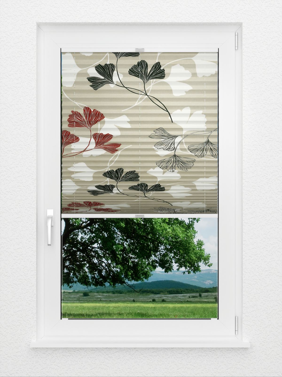 Detailansicht Plissee Ginkgo Tree 1221vs