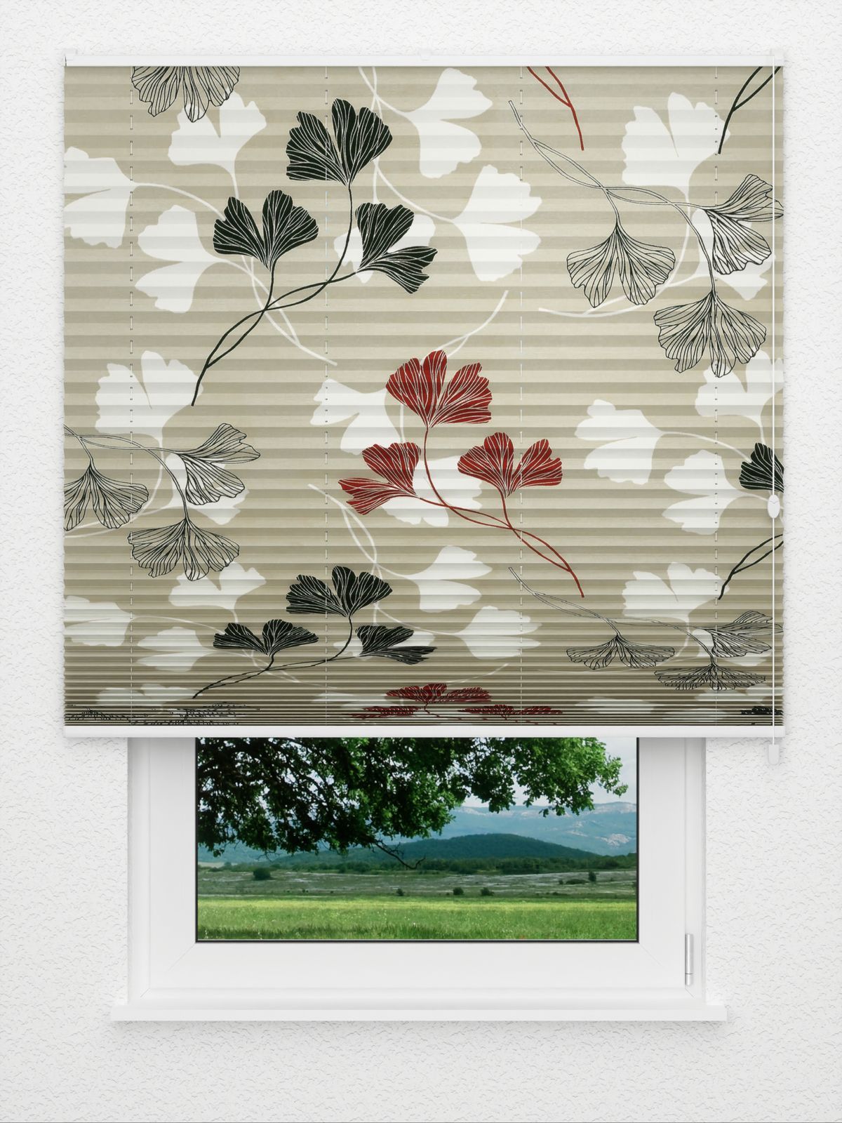 Detailansicht Plissee Ginkgo Tree 1221vs