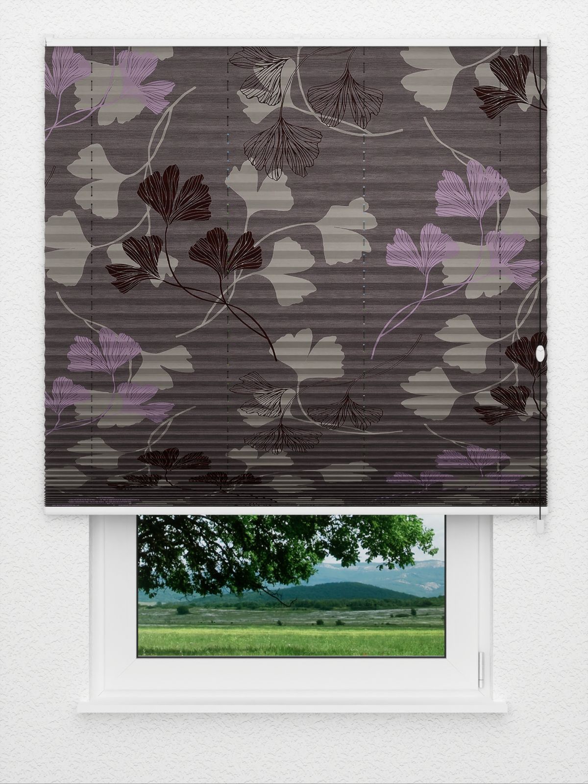 Detailansicht Plissee Ginkgo Tree 1218vs