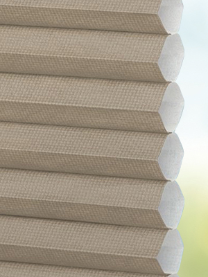 Stoff Plissee Ma&szlig;anfertigung DUETTE® Unix DuoTone Flame tusk 1238